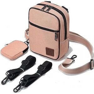 Crossbody Bag Fanny Pack Sling Shoulder Chest Bag Multi-way Wear Pink